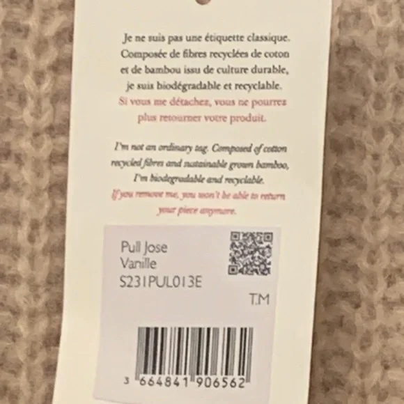 Sezane Cream Ribbed Sweater - Picture 6 of 6